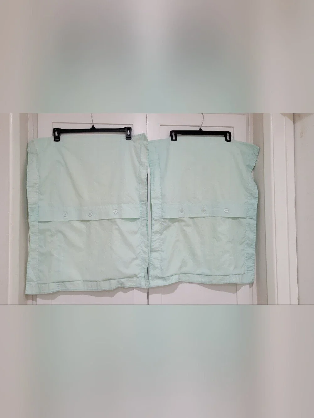 Liz Claiborne 100% Cotton Blue, Green & Yellow Queen Pillowcases | Set of 2